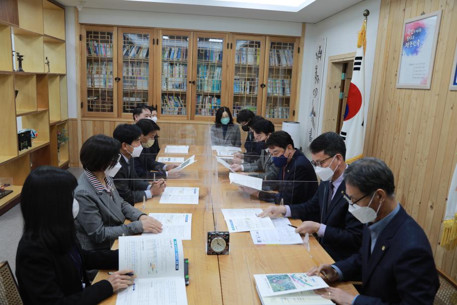 증평군의회, 송산초 신설 관련 김병우 충북도 교육감 면담